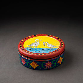 Multicolor Kavad Handpainted Stainless Steel Masala Box 