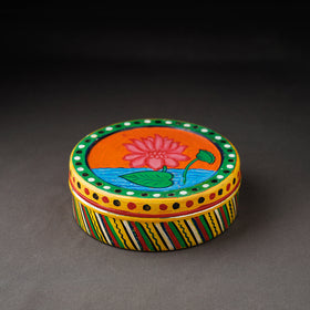  Kavad Handpainted Stainless Steel Multicolor Masala Box 