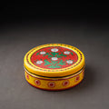  Yellow Kavad Handpainted Stainless Steel Masala Box