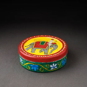  Kavad Handpainted Stainless Steel Multicolor Masala Box