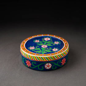  Blue Kavad Handpainted Stainless Steel Masala Box 