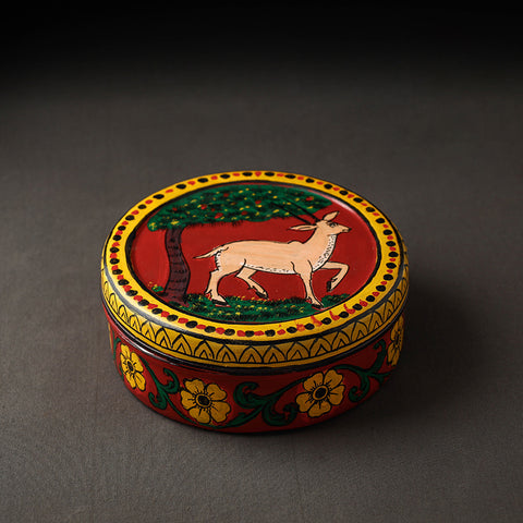  Kavad Handpainted Stainless Steel Chapati Box 