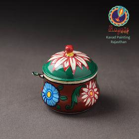  Kavad Handpainted Stainless Steel Ghee Pot 