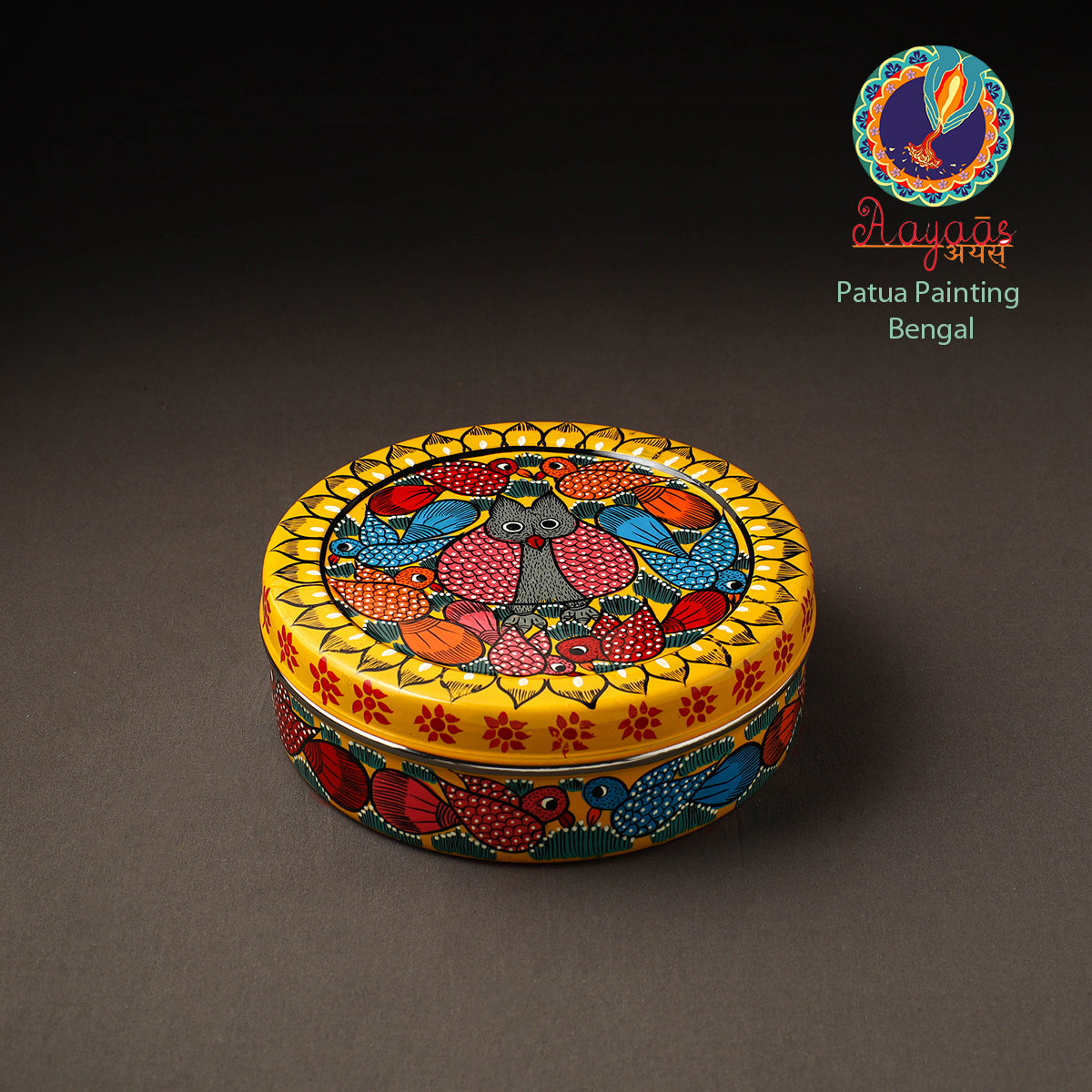  Bengal Patua Handpainted Stainless Steel Casserole