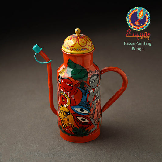 Bengal Patua Handpainted Stainless Steel Oil Dispenser 09