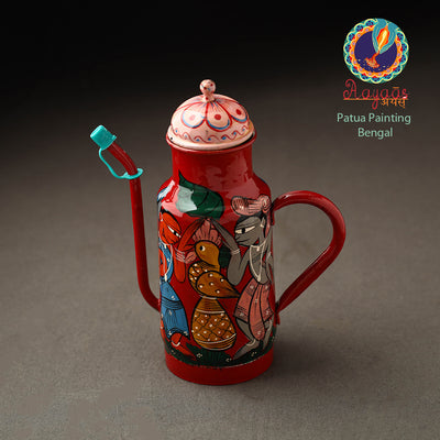 Bengal Patua Handpainted Stainless Steel Oil Dispenser 07