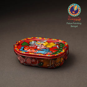 Bengal Patua Handpainted Stainless Steel Lunch Box (6 x 4 in)