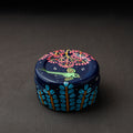 Odisha Pattachitra Blue Handpainted Stainless Steel Container 