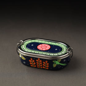  Odisha Pattachitra Handpainted Stainless Steel Capsule Lunch Box (4 x 2 in) Online at iTokri.com