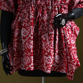 Hand batik cotton short kaftan 11 - handcrafted