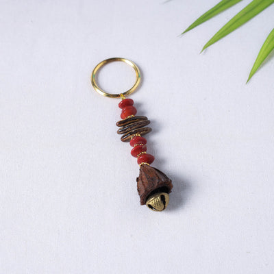  Abstract Pastel Handpainted Wooden Keychain