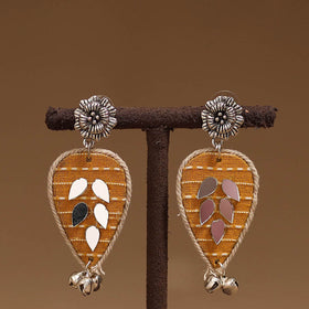 Aditi mirror & ghungroo work gs fabart handmade earrings