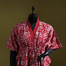 Hand batik cotton short kaftan 11 - handcrafted