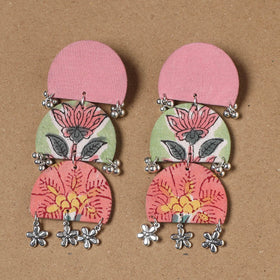 Afiya ghungroo work fabart handmade earrings - handcrafted