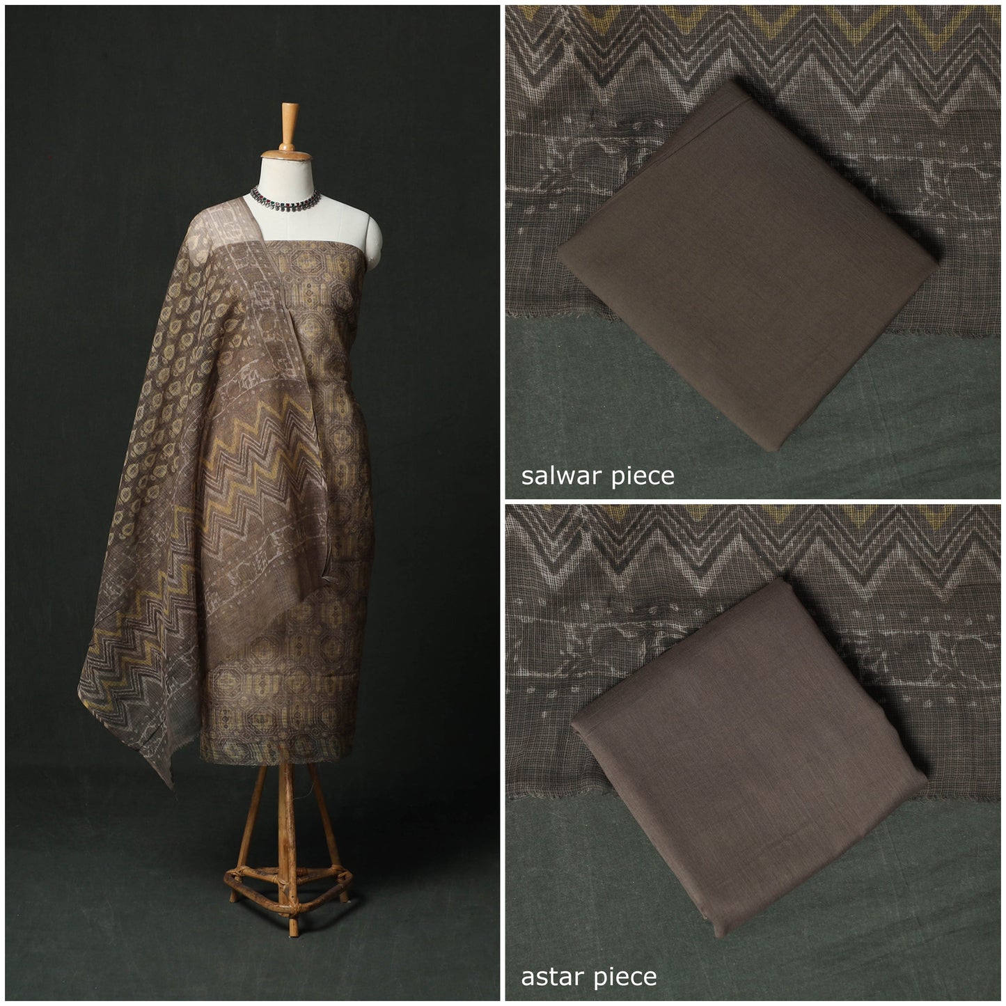 Ajrakh bagru hand block print kota doria cotton natural