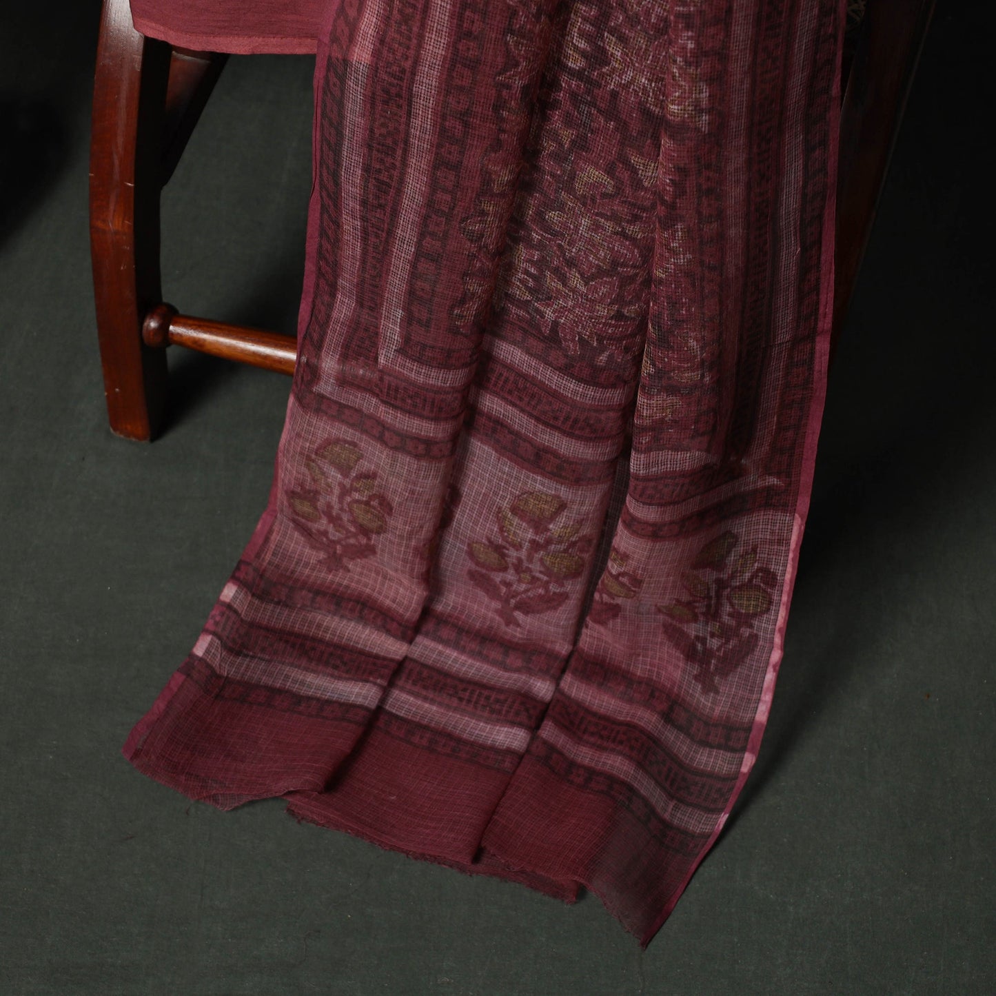 Ajrakh bagru hand block print kota doria cotton natural