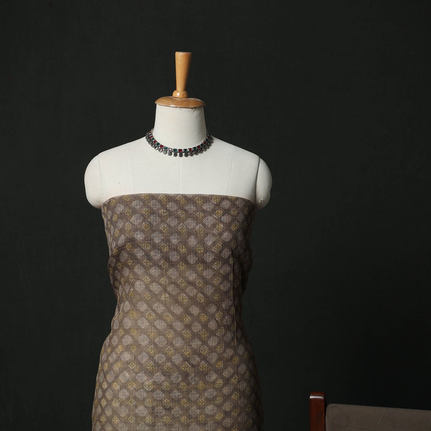 Ajrakh bagru hand block print kota doria cotton natural