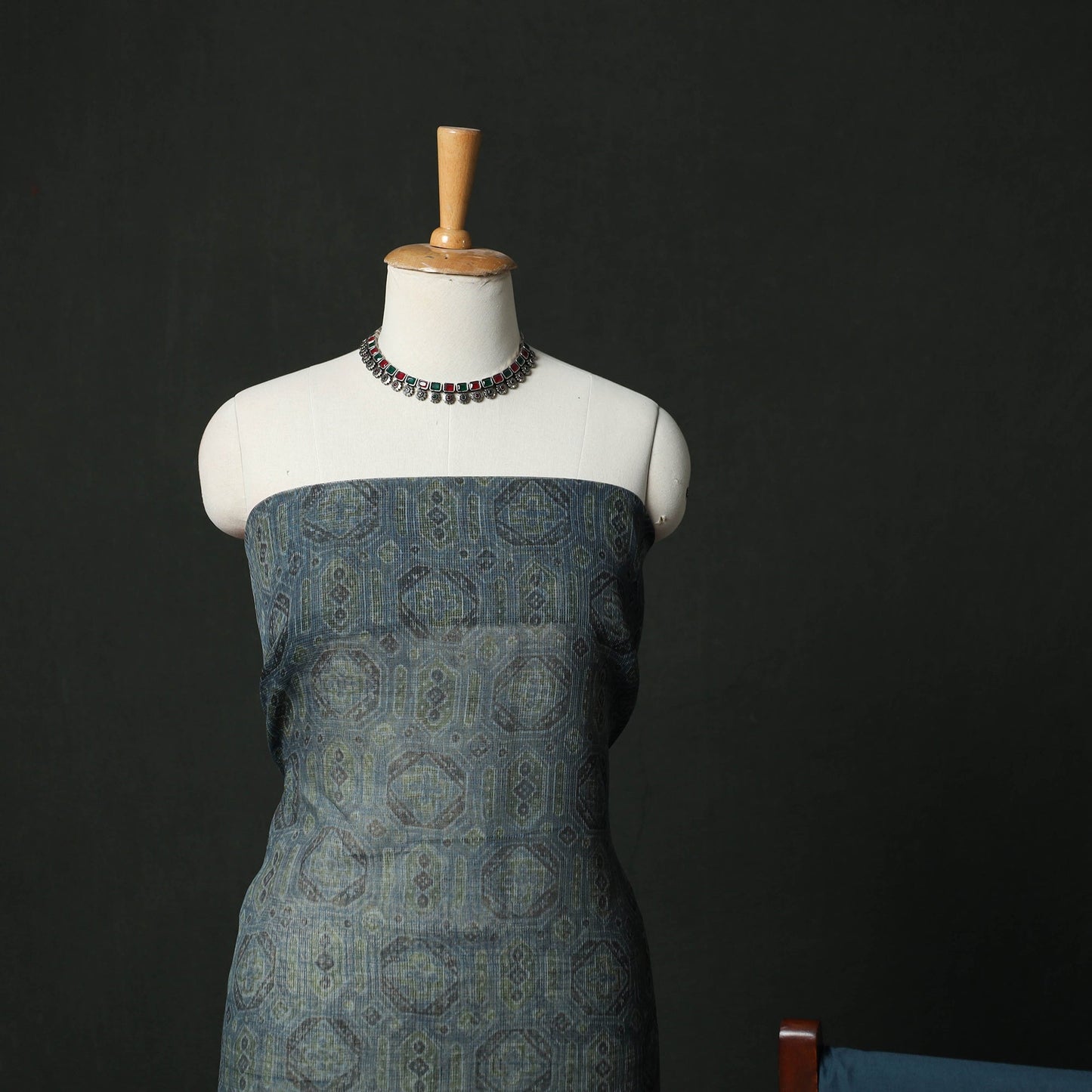 Ajrakh bagru hand block print kota doria cotton natural