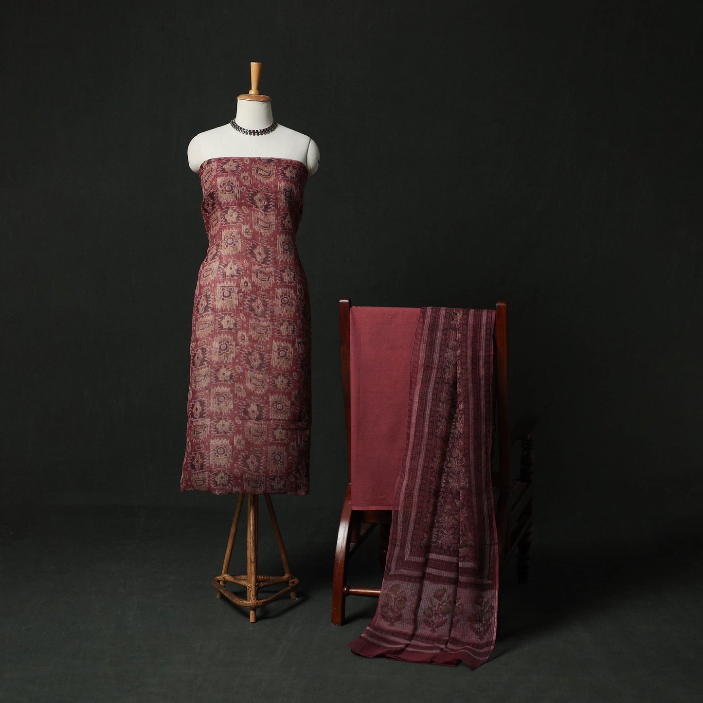 Ajrakh bagru hand block print kota doria cotton natural