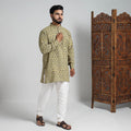  Ajrakh Block Printed Cotton Men Short Kurta 01 