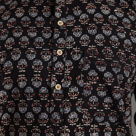 Buy Ajrakh Block Printed Cotton Men Short Kurta 08 Online at iTokri.com