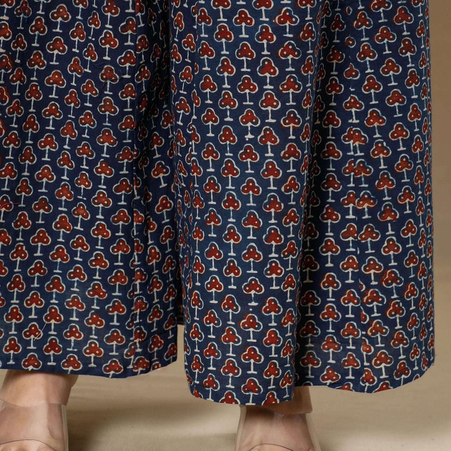  Ajrakh Block Printing Cotton Flared Palazzo 