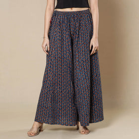  Ajrakh Block Printing Cotton Flared Palazzo 