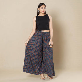  Ajrakh Block Printing Cotton Flared Palazzo 