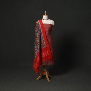 Ajrakh hand block print cotton 2pc natural dyed unstitched