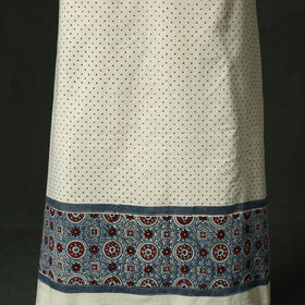 Ajrakh hand block print natural dyed cotton unstitched