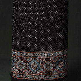 Ajrakh hand block print natural dyed cotton unstitched