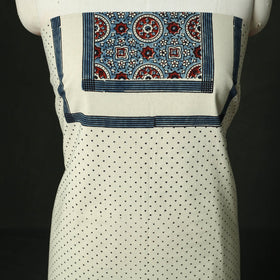 Ajrakh hand block print natural dyed cotton unstitched