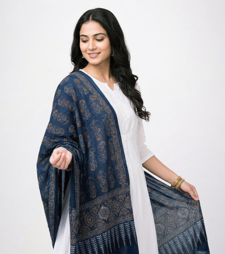 Ajrakh Print Dupattas