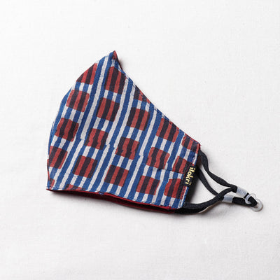 Akola Block Print Cotton 3 Layer Snug Fit Face Cover 