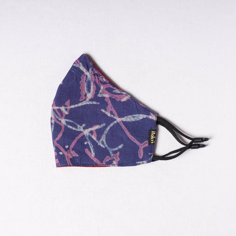  Akola Block Printed Cotton 3 Layer Snug Fit Face Cover 