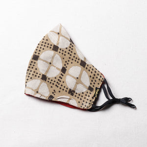  Akola Block Printed Cotton 3 Layer Snug Fit Face Cover 