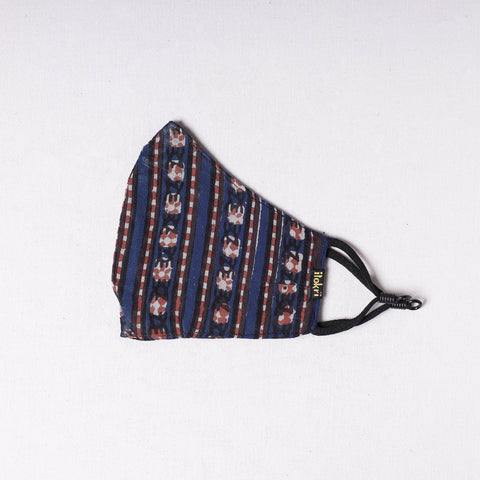  Akola Block Printed Cotton 3 Layer Snug Fit Face Cover 