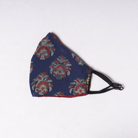  Akola Block Printed Cotton 3 Layer Snug Fit Face Cover 