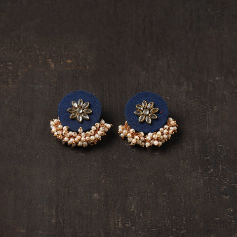 Amaira fabart earrings with kundan & beads - handcrafted