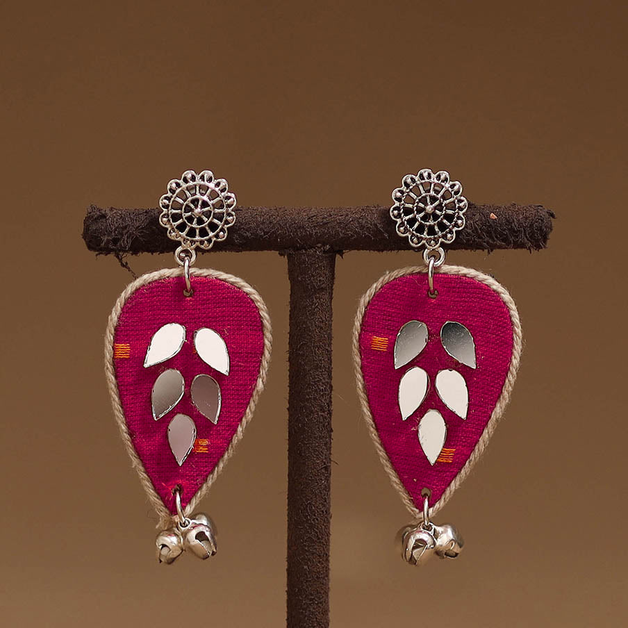 Amaya mirror & ghungroo work gs fabart handmade earrings