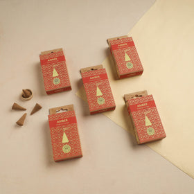 Amber - Sri Aurobindo Ashram Natural Incense Cones (Set of 5)