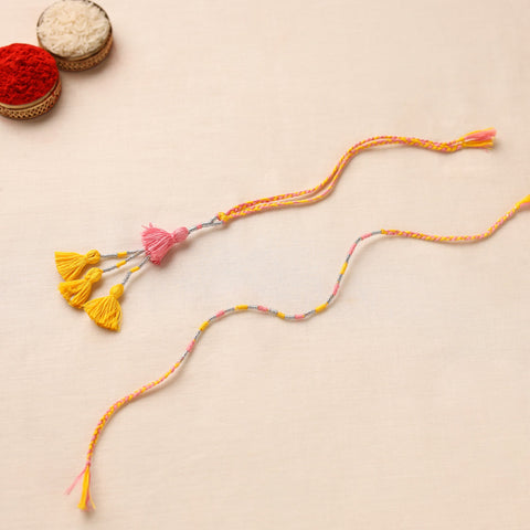 Anant Raksha Thread work Rakhi & Lumba Set