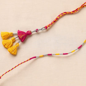Anant Raksha Thread work Rakhi & Lumba Set