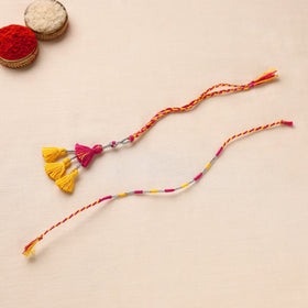 Anant Raksha Thread work Rakhi & Lumba Set