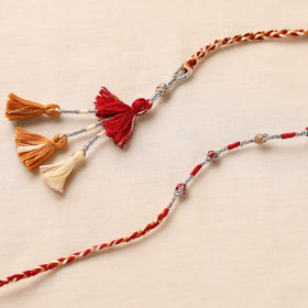 Anant Raksha Thread work Rakhi & Lumba Set