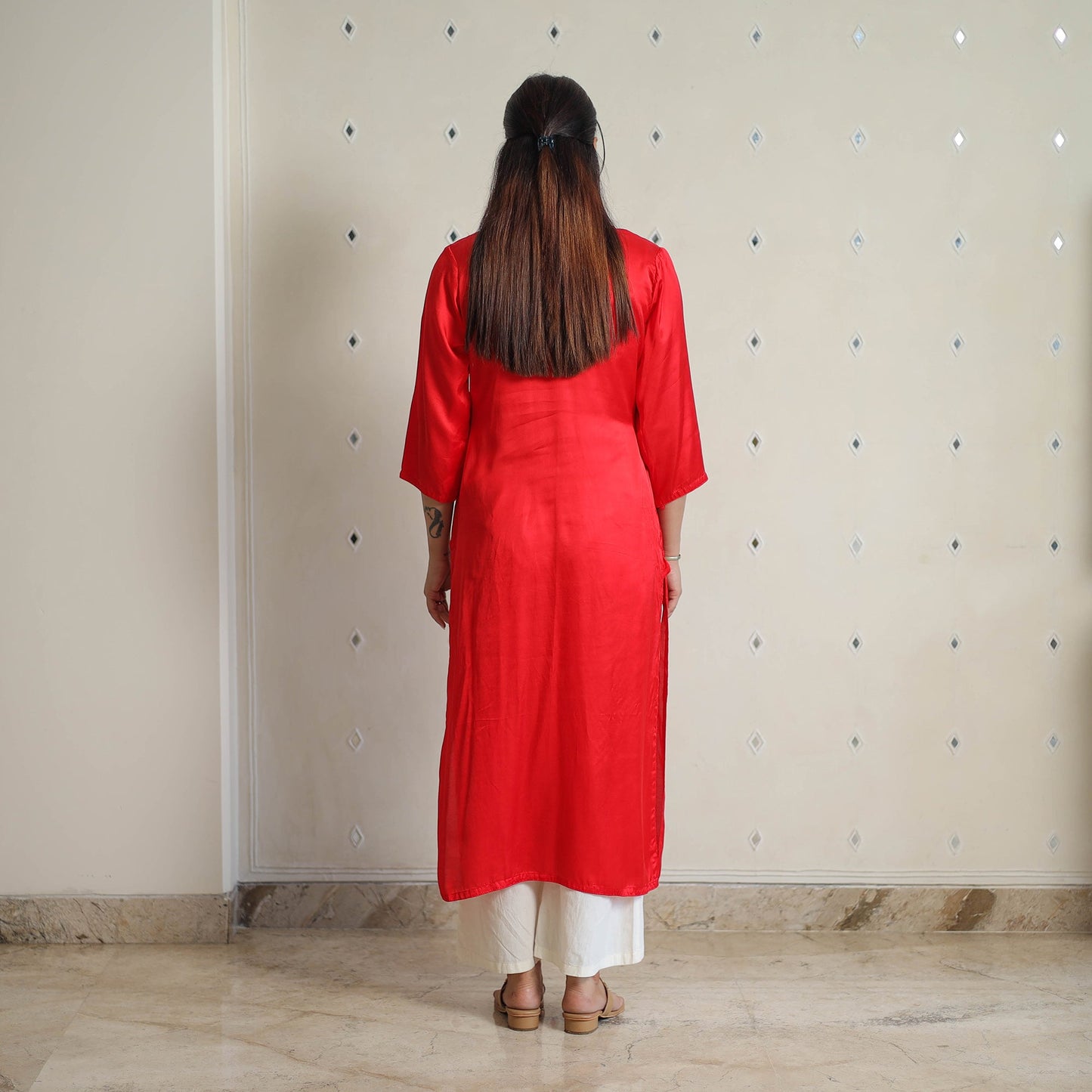 Buy Modal Silk Plain Kurta for Women