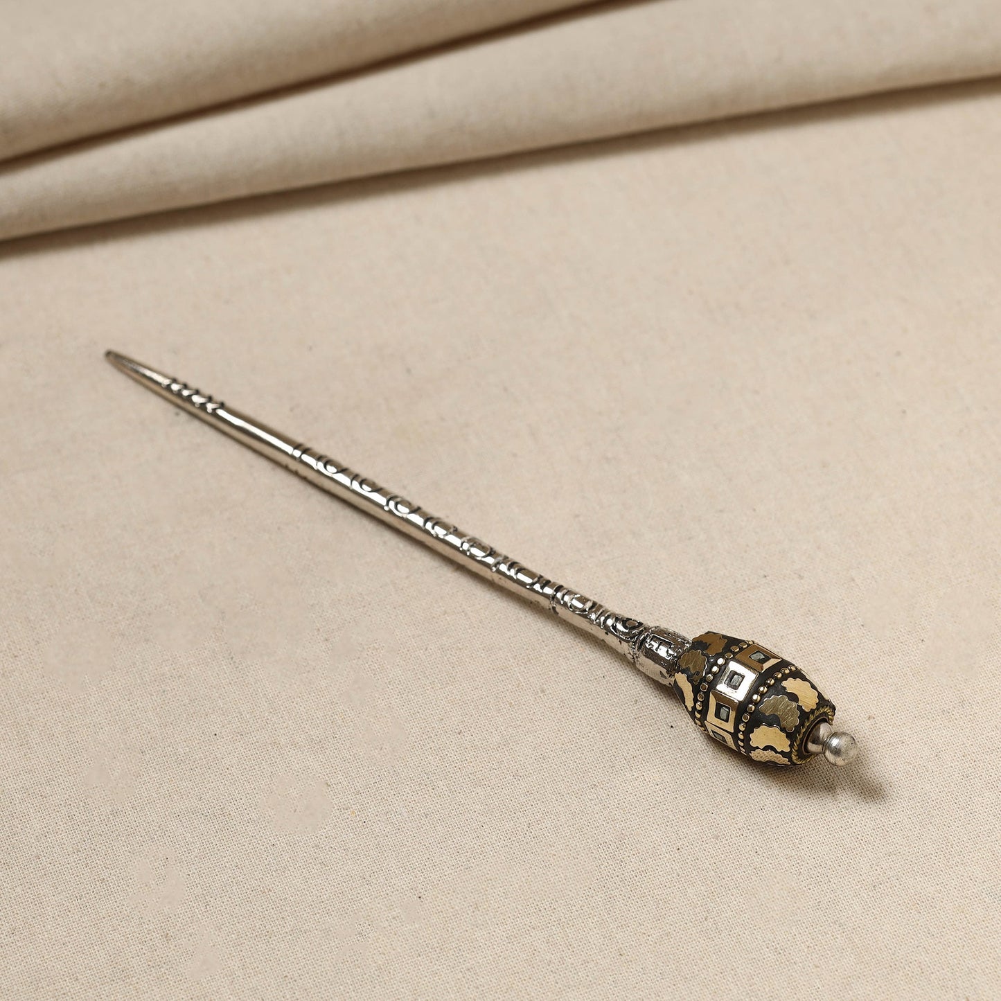  Antique Finish Oxidised German Silver Juda Stick 