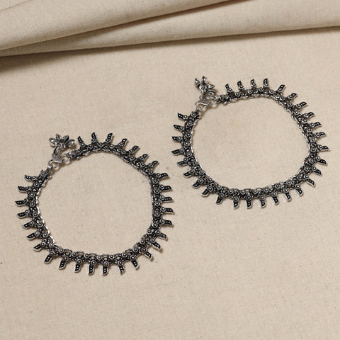  Antique Finish Oxidised German Silver Payal (pair) Online at iTokri.com