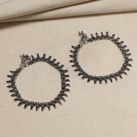  Antique Finish Oxidised German Silver Payal (pair) Online at iTokri.com