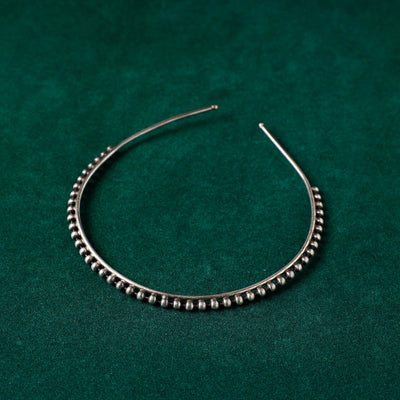  Antique Silver Finish Oxidised Brass Base Hair Band 